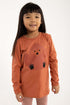 Bluse med rød panda print.