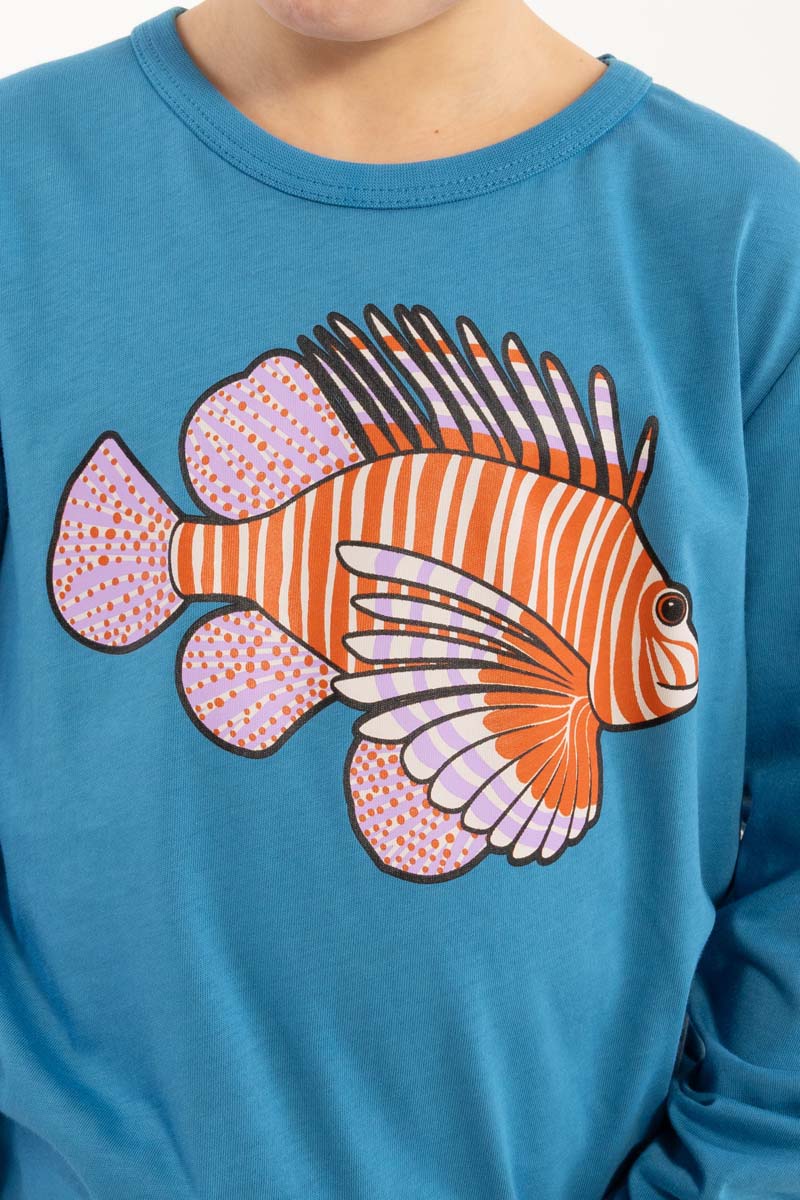 Sød bluse til børn med print af dragefisk