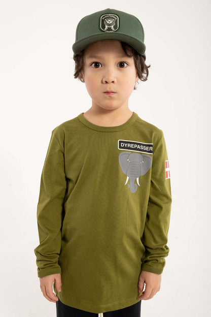 Pet Sitter LS T Olive ELEPHANT