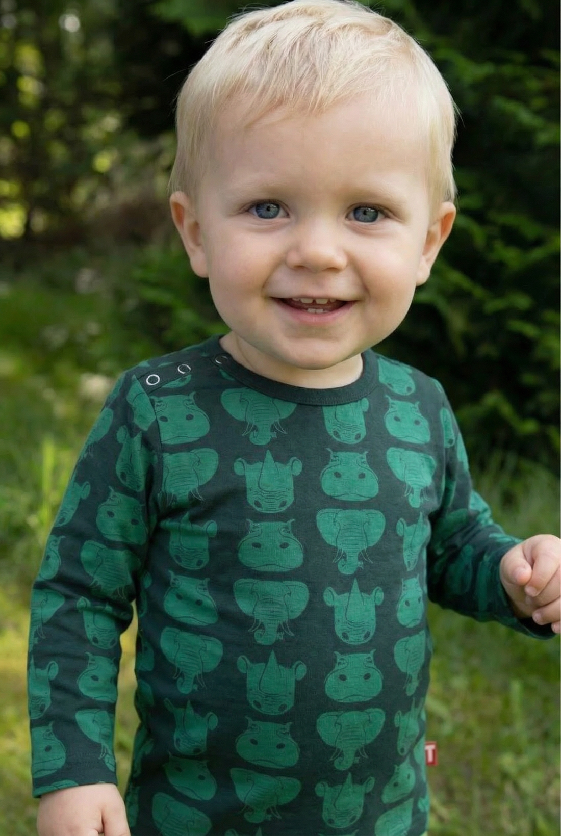 Dyrcritter Baby T Black Green TYKHUDER AOP