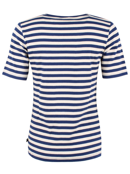 ESS - Danefriend Ribbing Tee Deep Blue/Chalk