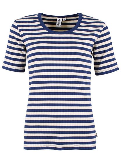 ESS - Danefriend Ribbing Tee Deep Blue/Chalk