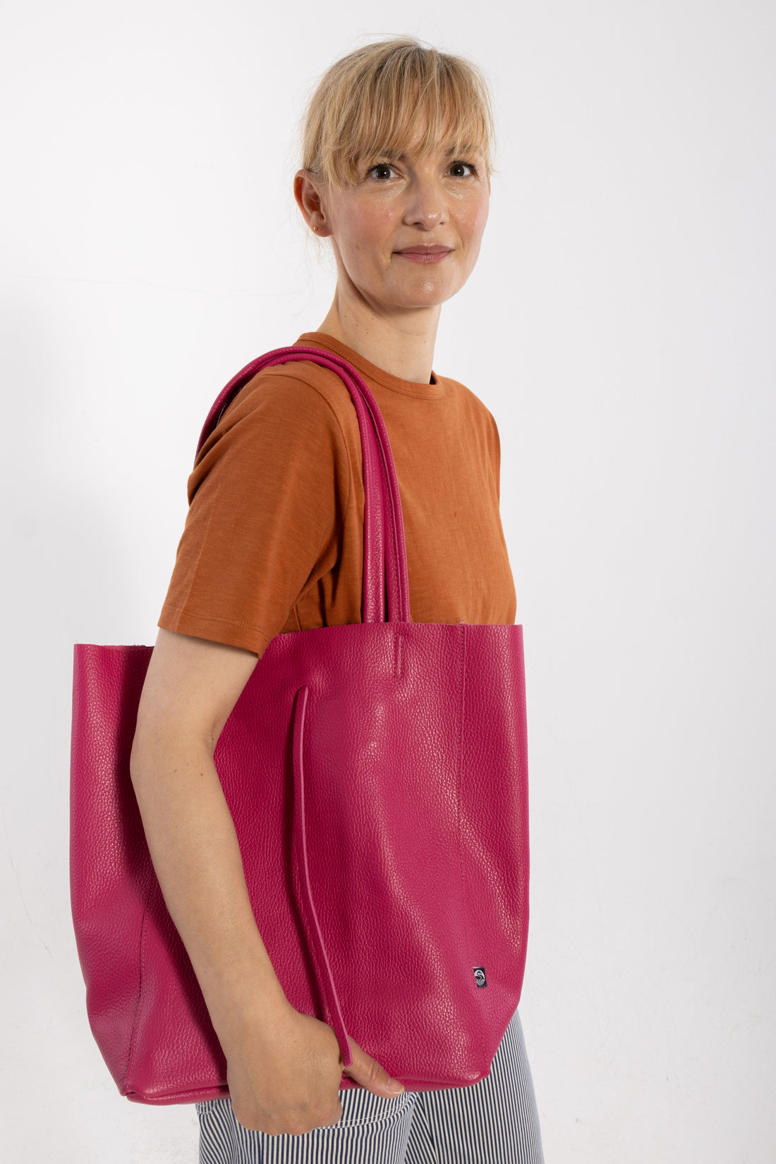 ESS - DaneHolstein Leather Tote Bag Iconic Rose