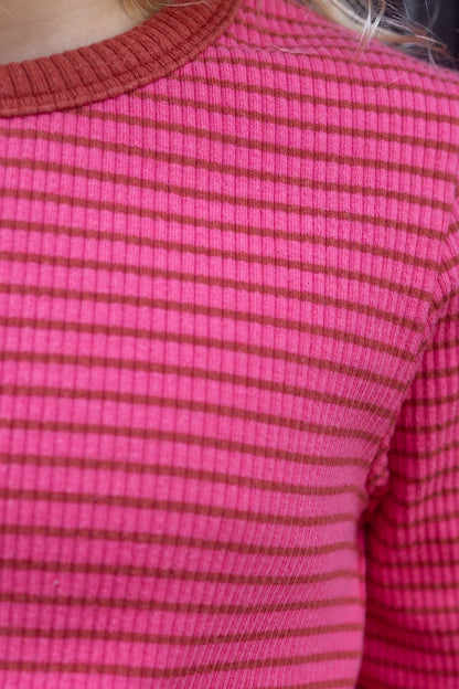 ESS - Danelemonade Ribbing Tee Soft Cherry/Chili