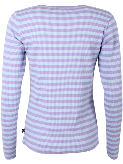 ESS - Danepartner LS ribbing tee Light Lilac/Cold Sky