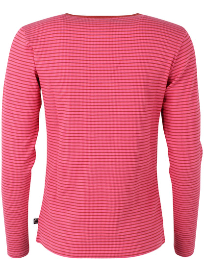ESS - Danepartner LS Ribbing Tee Soft Cherry/Chili