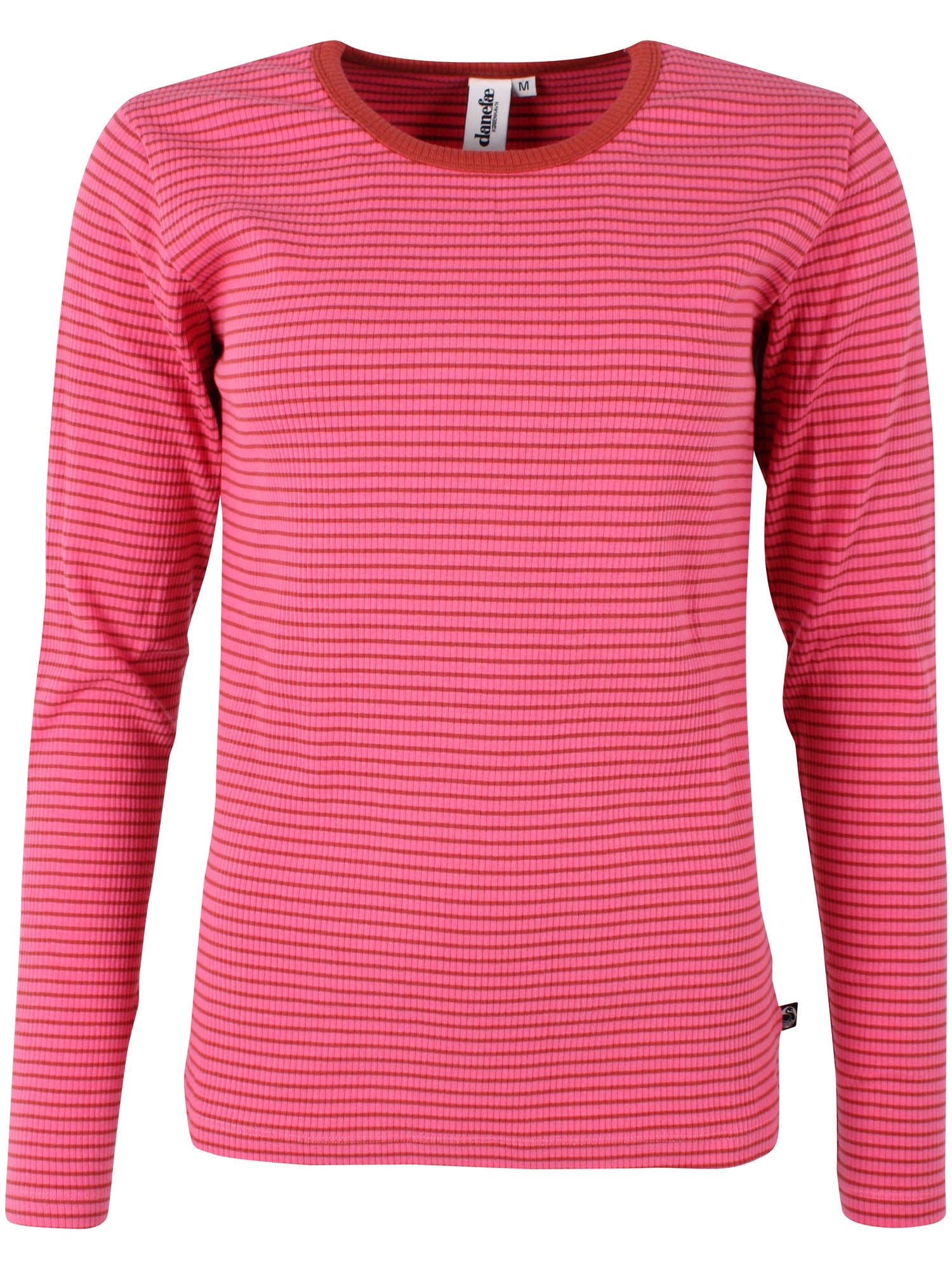 ESS - Danepartner LS Ribbing Tee Soft Cherry/Chili