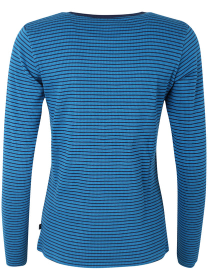 ESS - Danepartner LS Ribbing Tee Warm Blue/Dark Navy