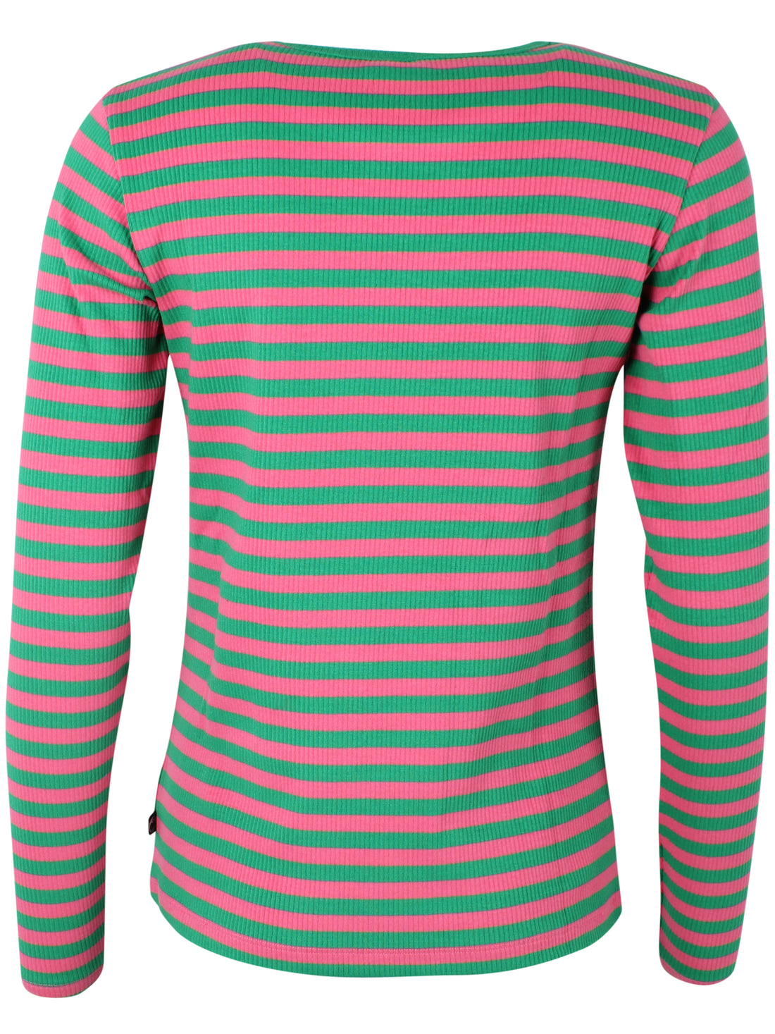 ESS - Danepartner LS Ribbing Tee Soft Cherry/Green