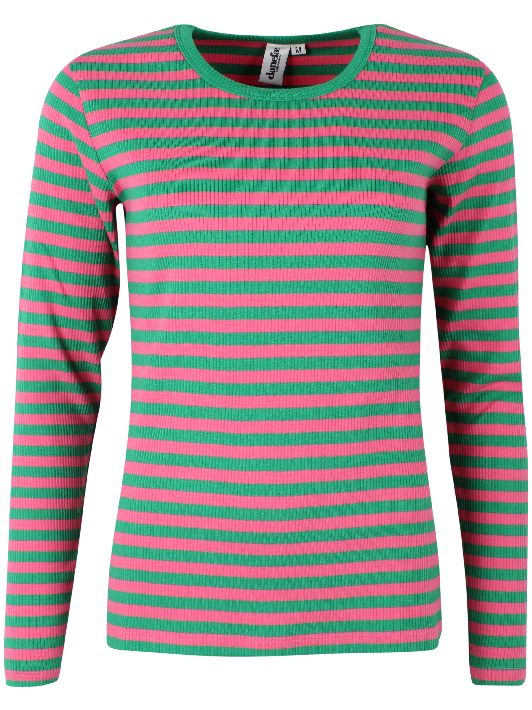 ESS - Danepartner LS ribbing tee Soft cherry/Green
