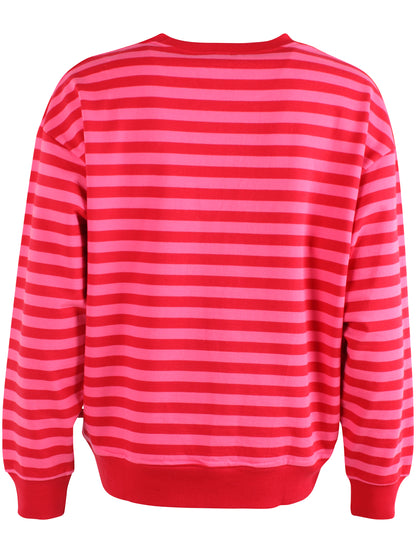 ESS - Danepit Sweatshirt Spicy Pink/Dk Red