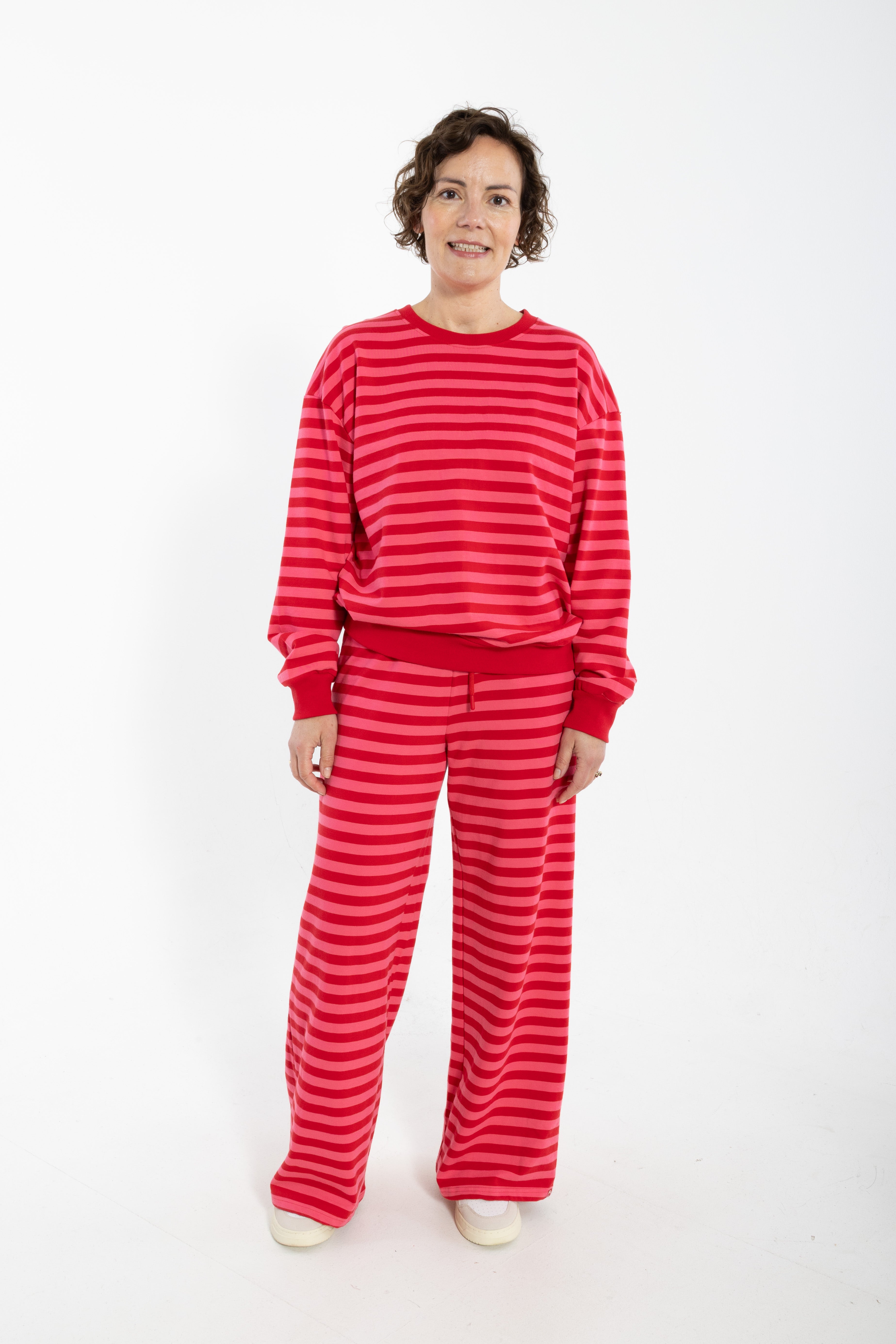 ESS - Danepit Sweatshirt Spicy Pink/Dk Red