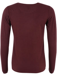 ESS - Danepleasure Wool LS Tee Dark Wine