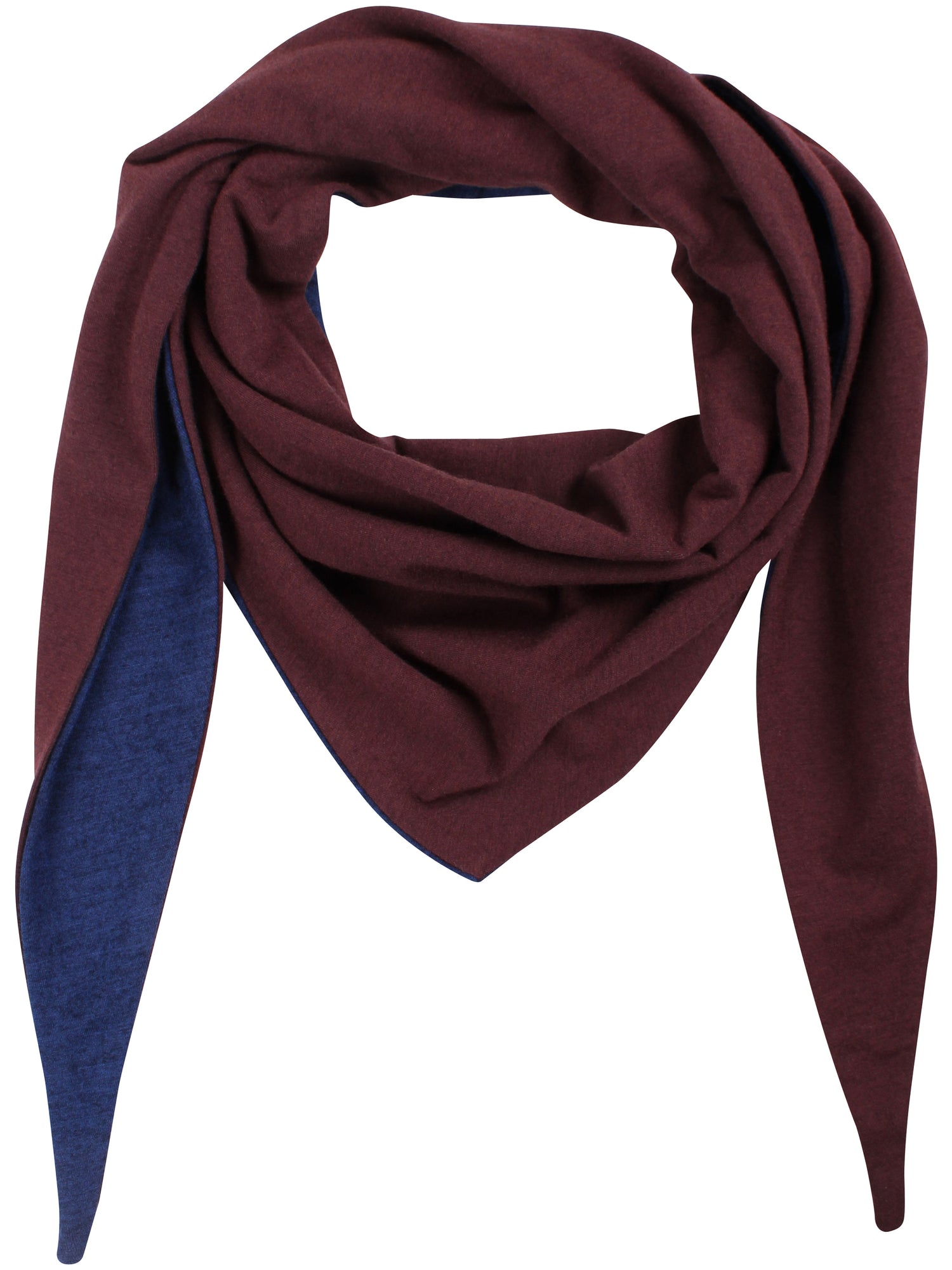 ESS - Danerooster Wool Scarf Dark Wine/Deep Blue