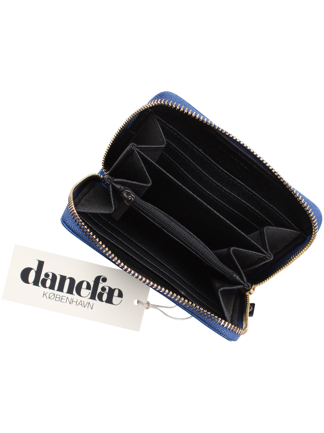 ESS - Danesortedam Leather Zip-Wallet Electric Blue