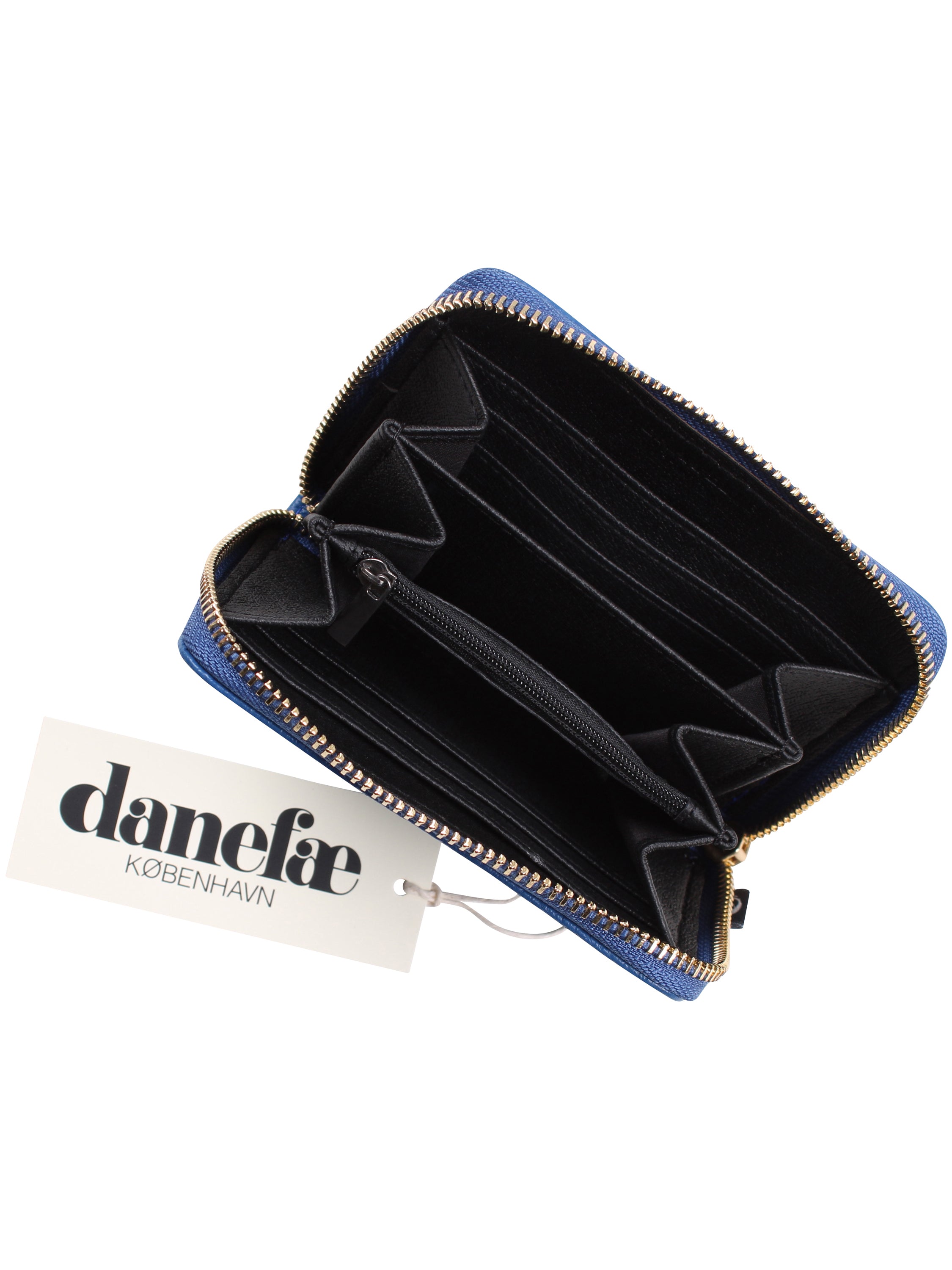 ESS - Danesortedam Leather Zip-Wallet Electric Blue