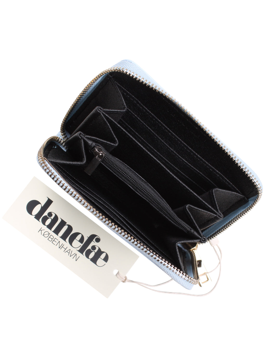 ESS - Danesortedam Leather Zip-Wallet Ice Blue