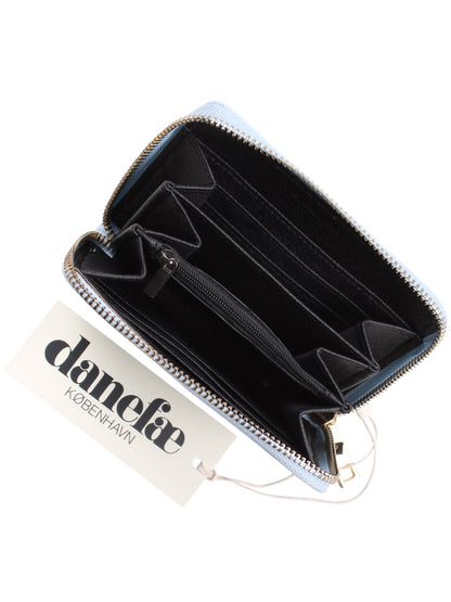 ESS - Danesortedam Leather Zip-Wallet Ice Blue