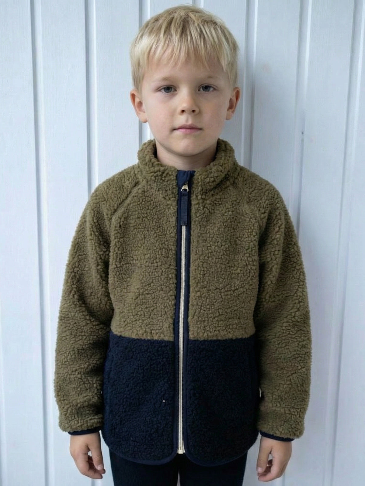 ESS - Danetalent Fleece Jacket Khaki/ Dk Navy