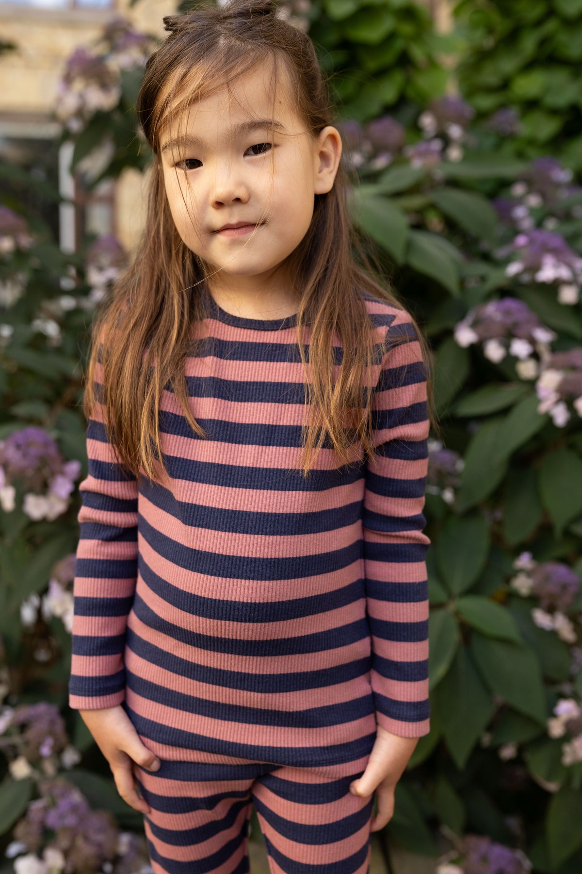 ESS - Danelemonade LS Tee Dark Rose Beige/Navy