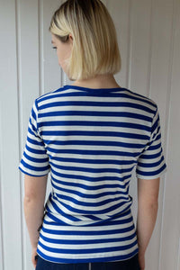 ESS - Danefriend Ribbing Tee Deep Blue/Chalk