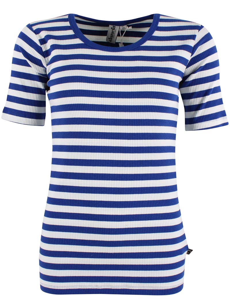 ESS - Danefriend Ribbing Tee Deep Blue/Chalk