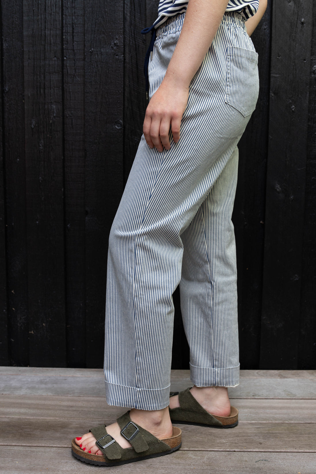 Daneholm Stretch Canvas Pants Dk Navy/Chalk