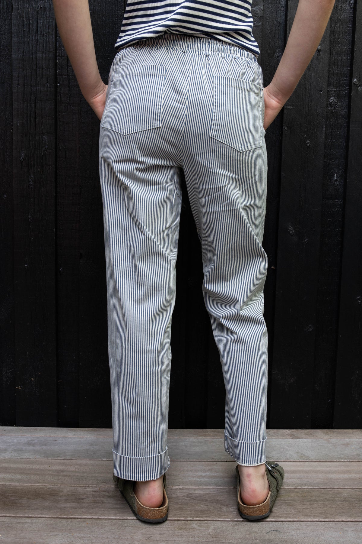Daneholm Stretch Canvas Pants Dk Navy/Chalk