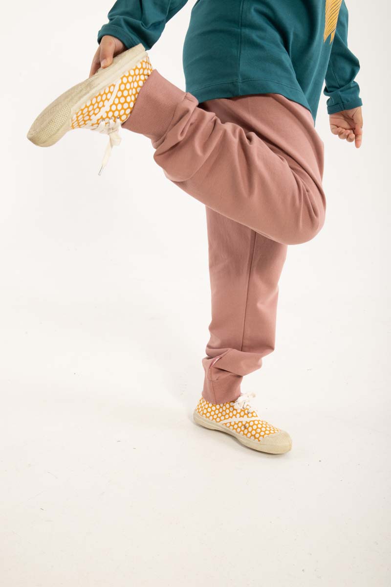 Lækre rosabeige sweatpants i bomuld til børn