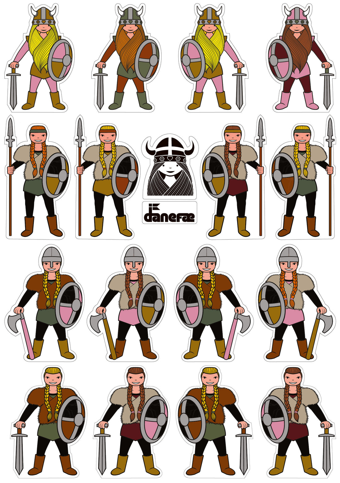 Danefae Sticker Sheet FREJA DIN VEN