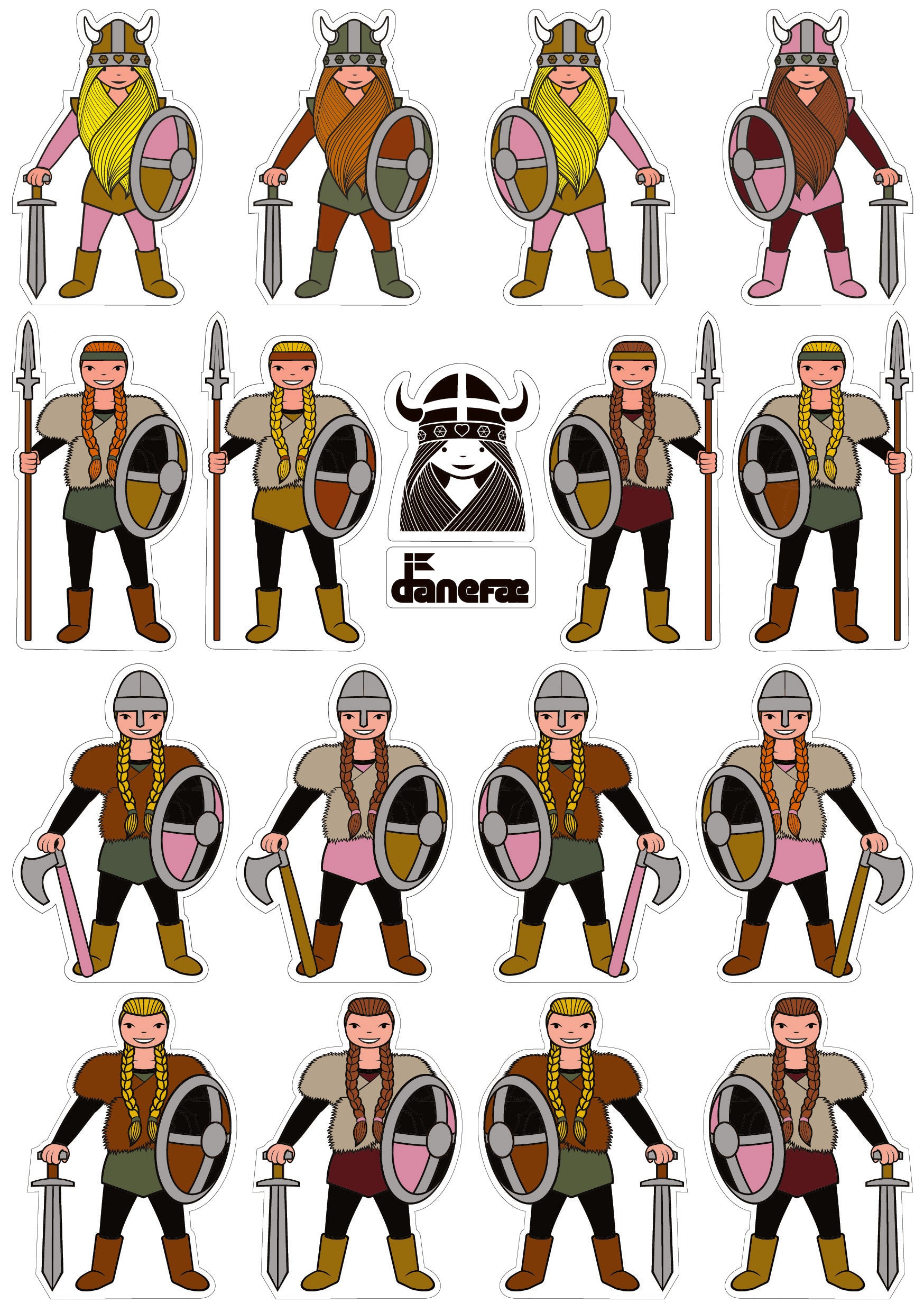 Danefae Sticker Sheet FREJA DIN VEN