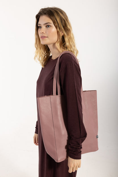 ESS - DaneHolstein Leather Tote Bag Mauve