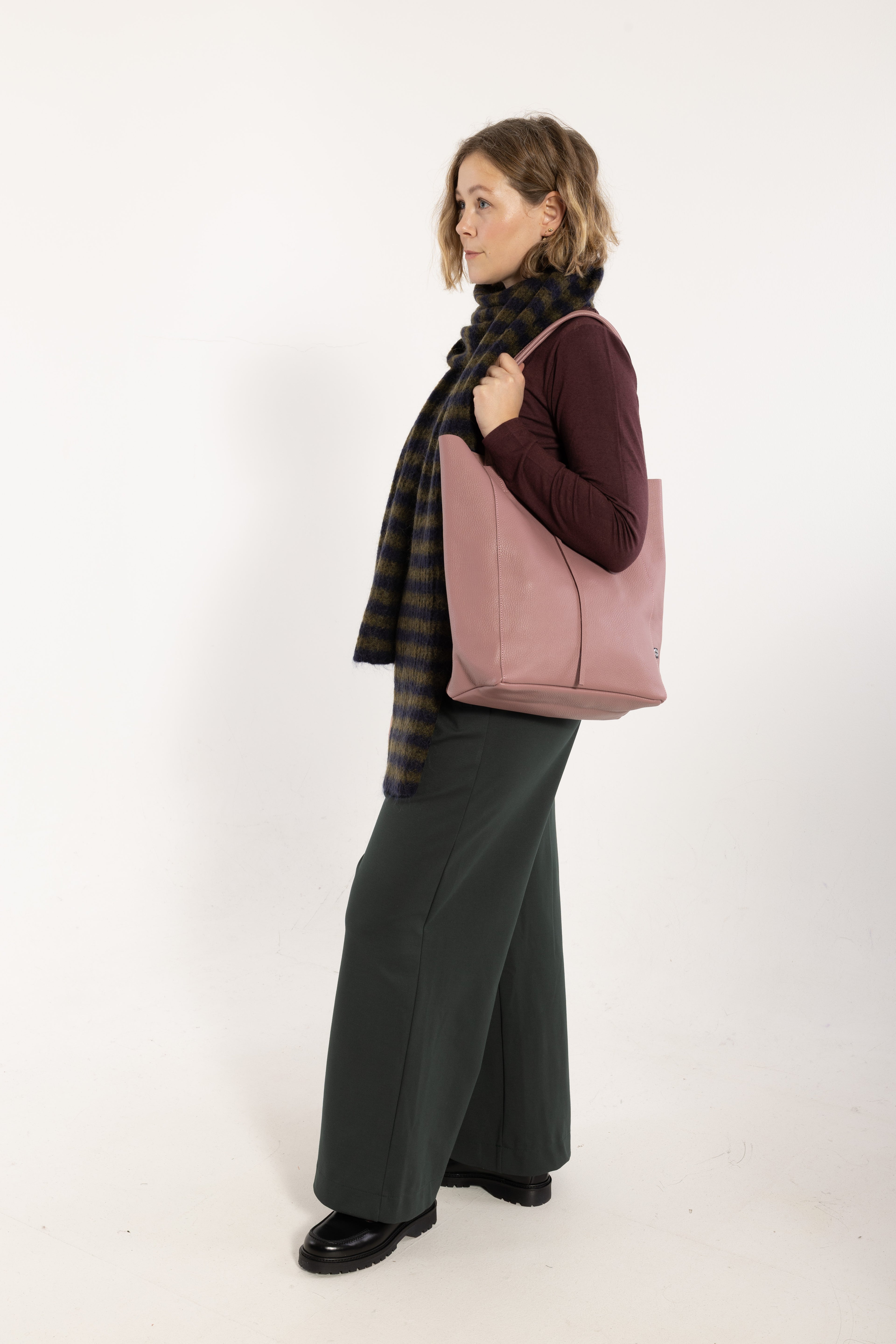 ESS - DaneHolstein Leather Tote Bag Mauve