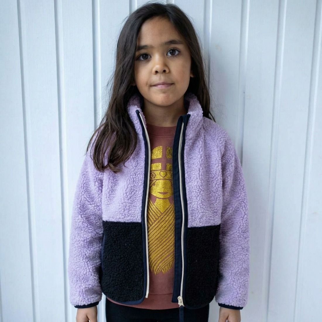 ESS - Danetalent Fleecejacke Light Viola/Dk Navy