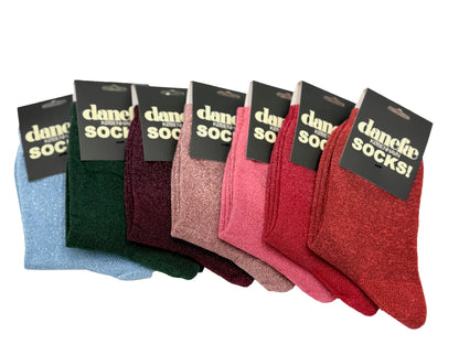 Danedisko Glitter Socks Dark Green Glitter