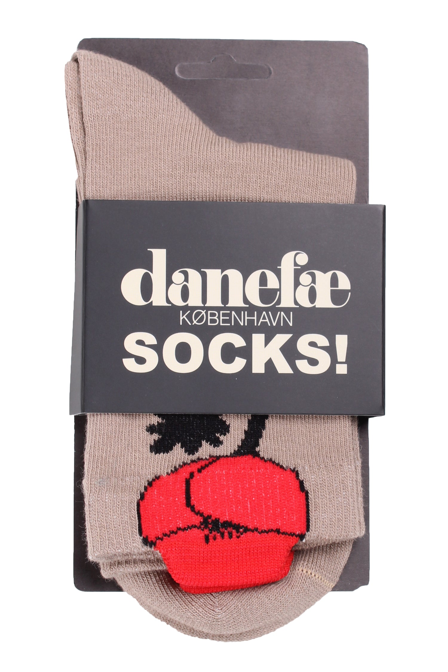 Søde sokker i smuk rosa med valmue til kvinder fra Danefæ