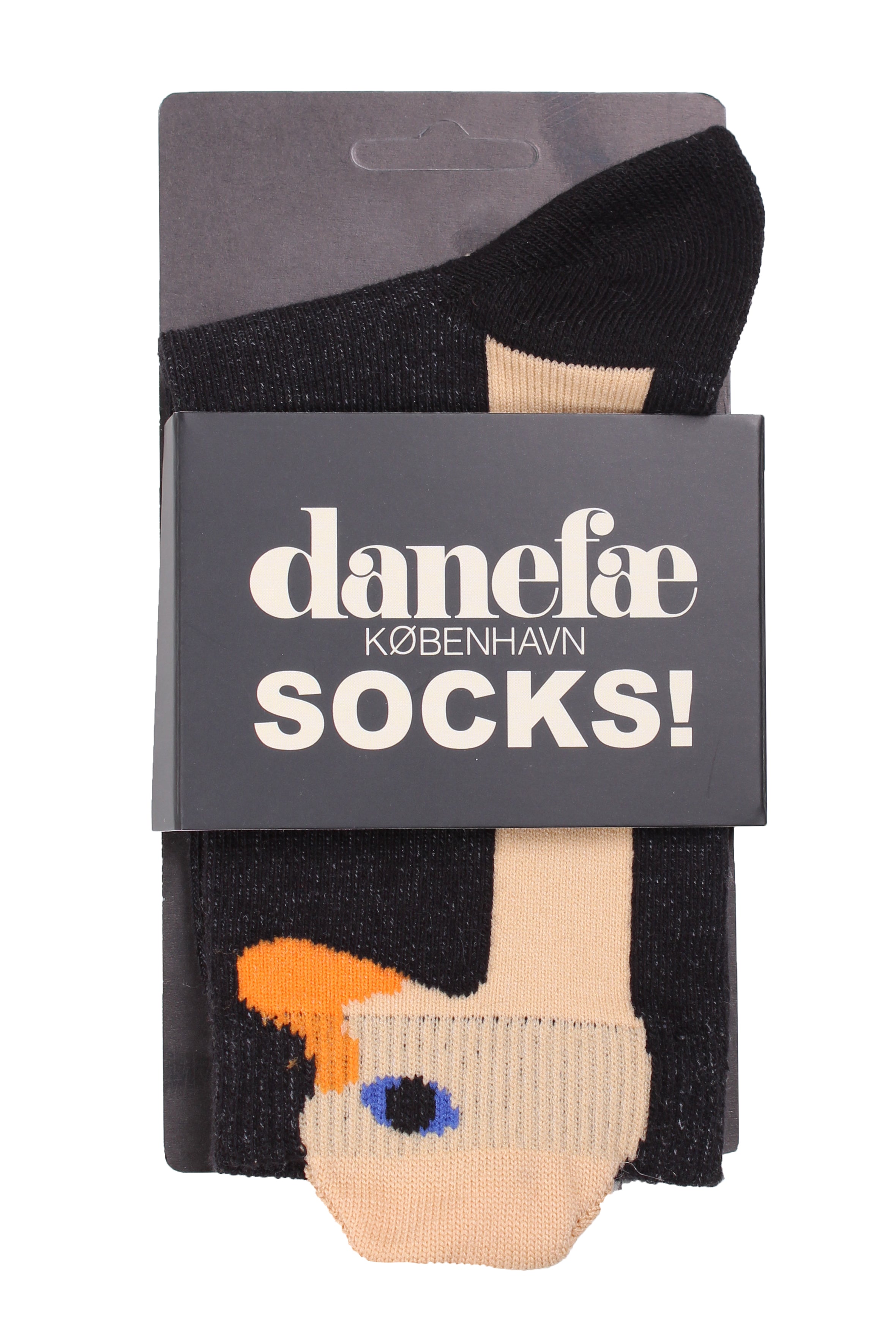 Søde sokker i sort med flot motiv af svane til kvinder fra Danefæ