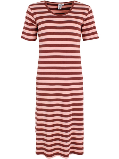 ESS - Danesister SS Dress Dk Brick/Powder
