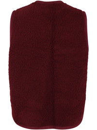 Danecobra Wool Fuzzy Fleece Vest Dark Wine