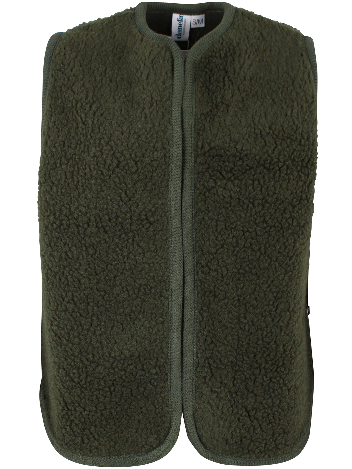 Danecobra Wool Fuzzy Fleece Vest Dark Army
