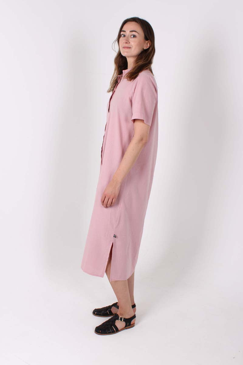 Danepippi SS Seersucker Kleid Cold Rose