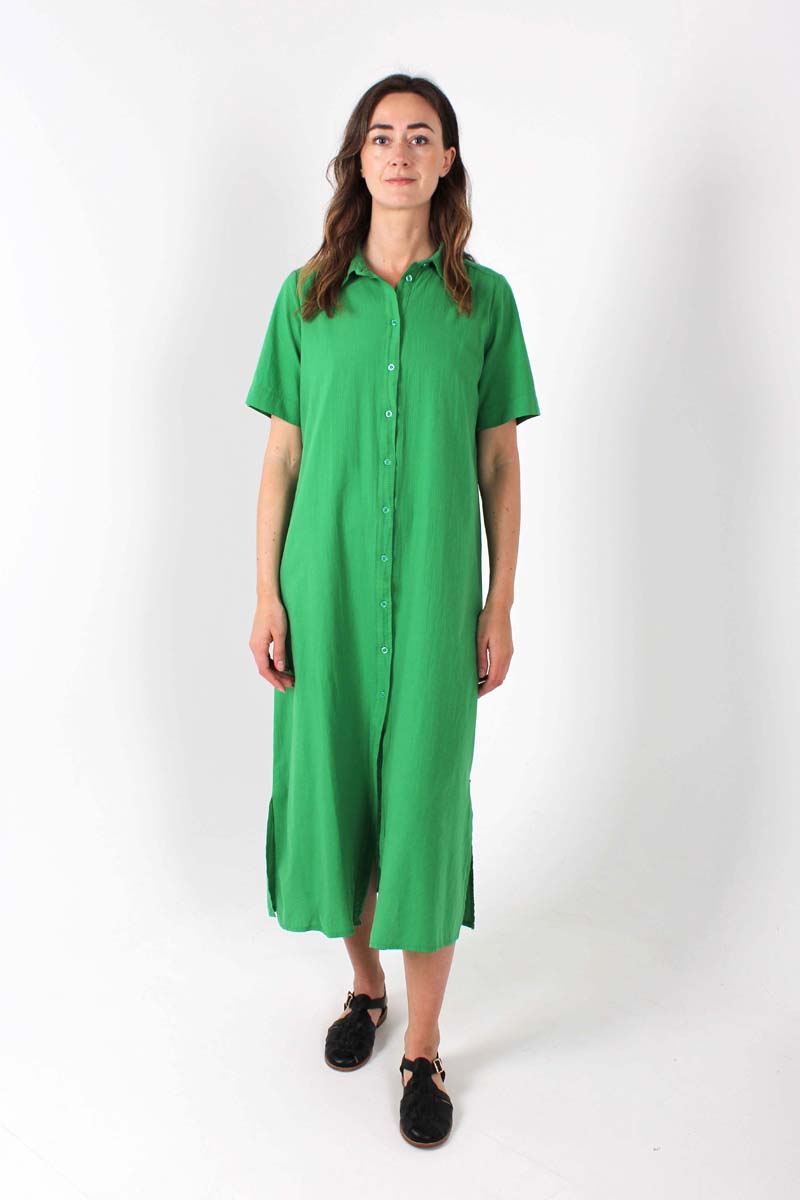 Danepippi SS Seersucker Dress Green