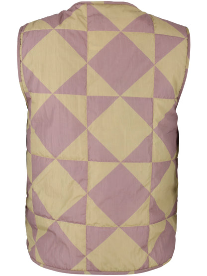 Danefield AOP Thermo Vest Dk Rose Beige/Beige DIAMETRIC