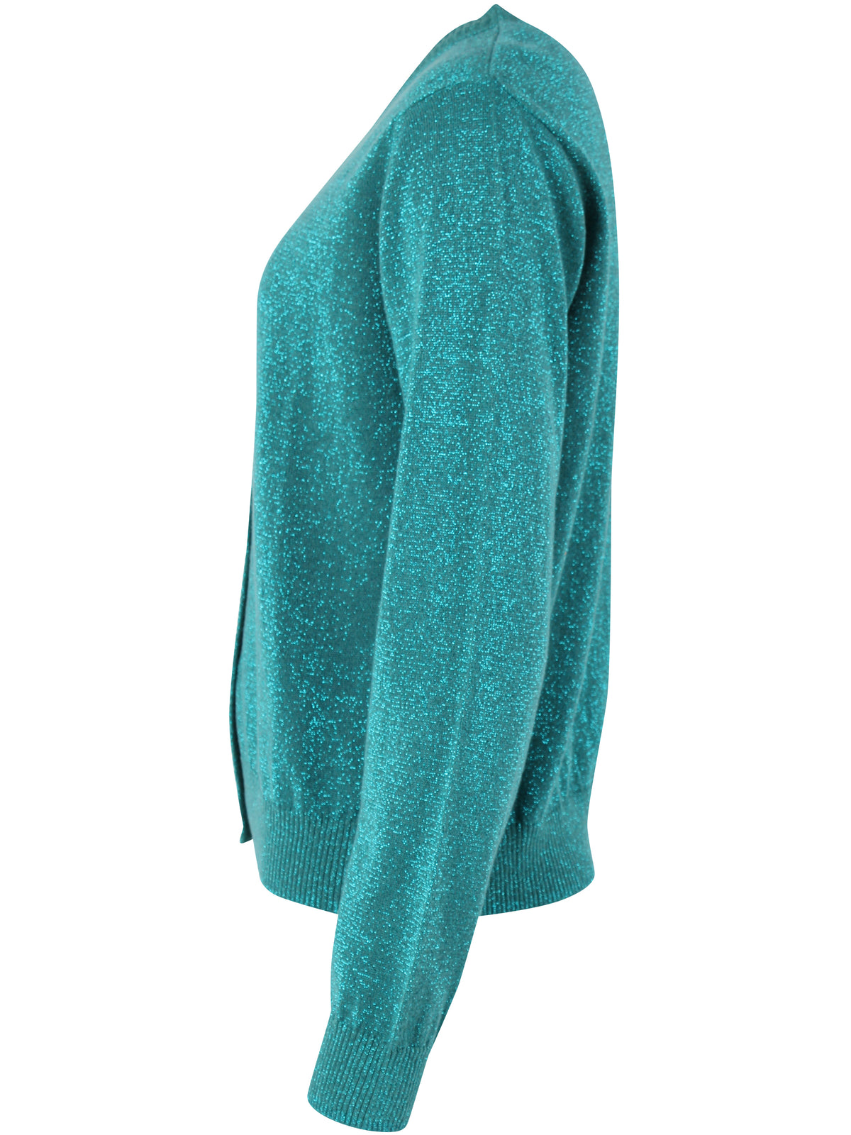 Fin cardigan med glitter i blågrøn nuance til kvinder