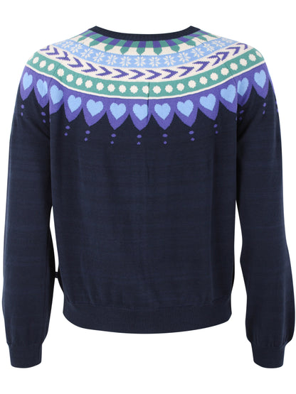 Danesweetheart Cotton Knit Cardigan Dk Navy