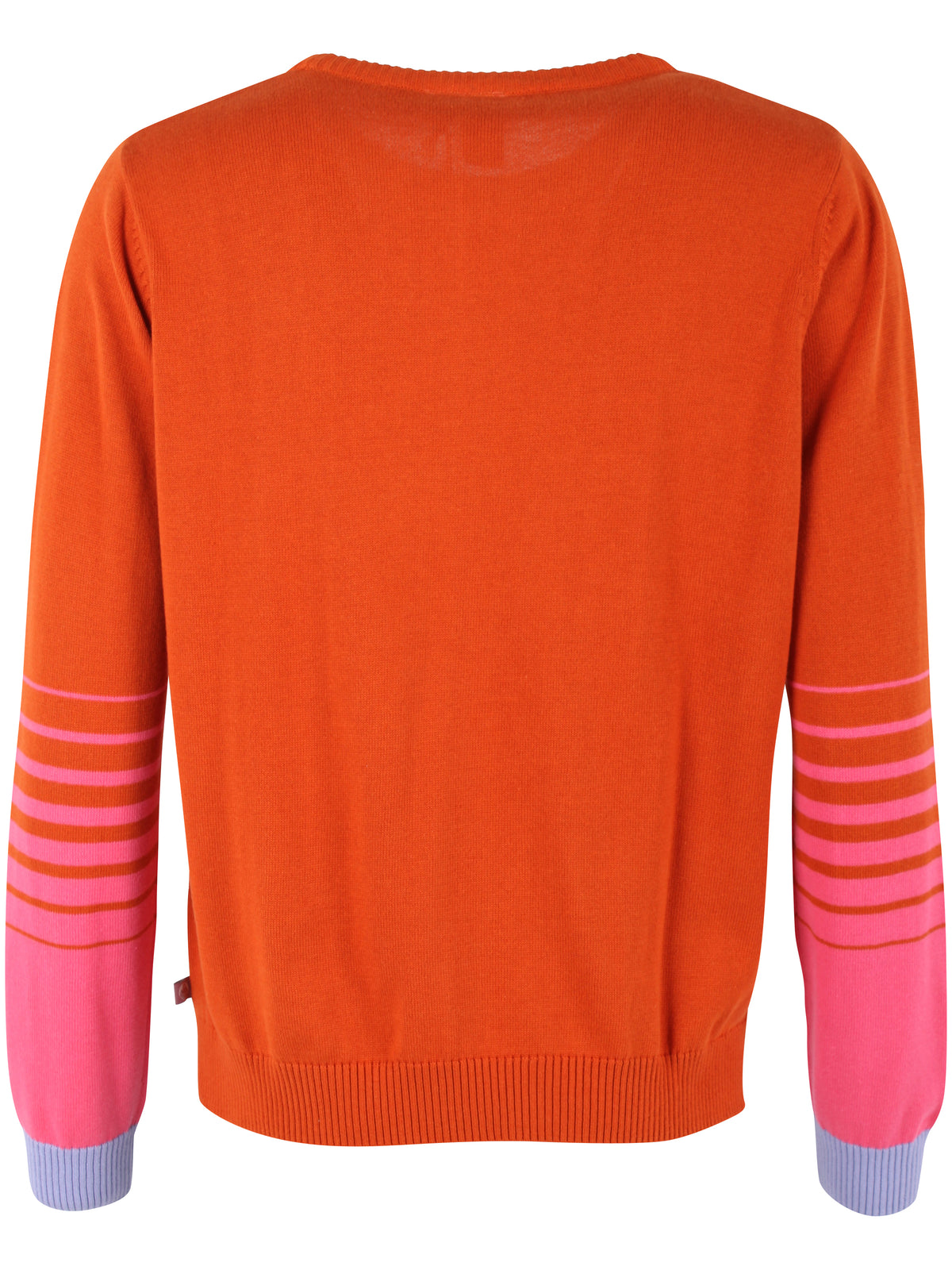 Danepool Cotton Knit Sweater Light Rust/Bright Pink/Purple