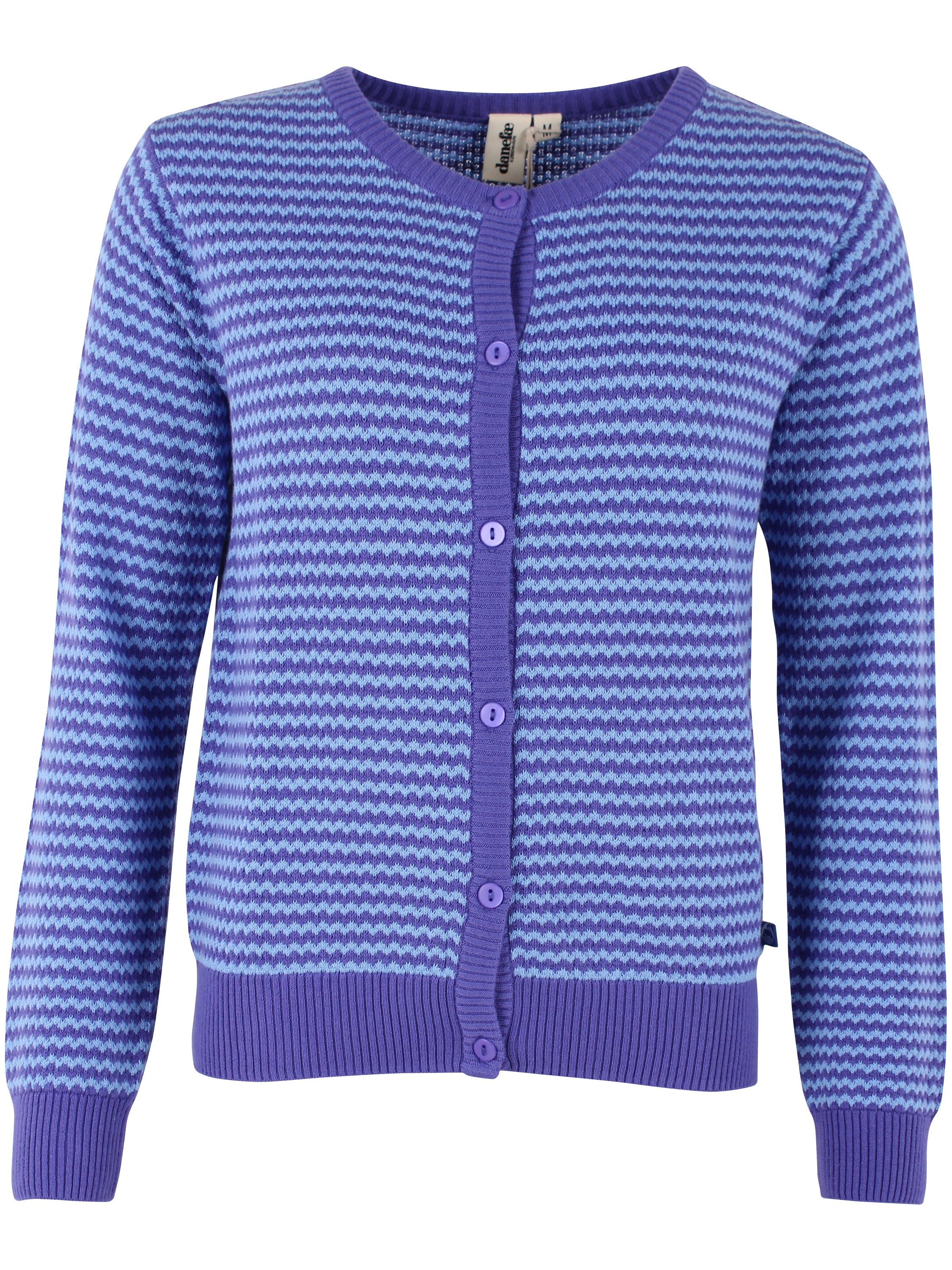 Danesaga Pearl Knit Cardigan Cold Purple/Waterblue