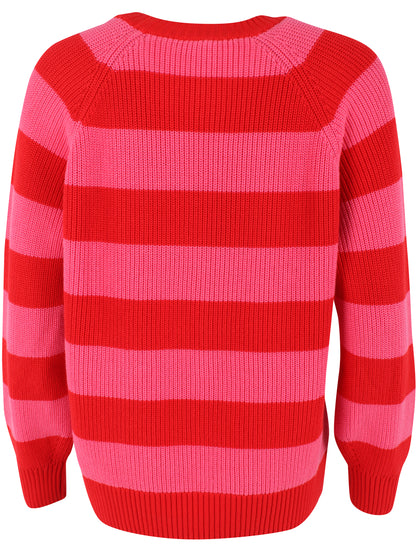 Danejumbo Rib Sweater Summer Red/Bright Pink