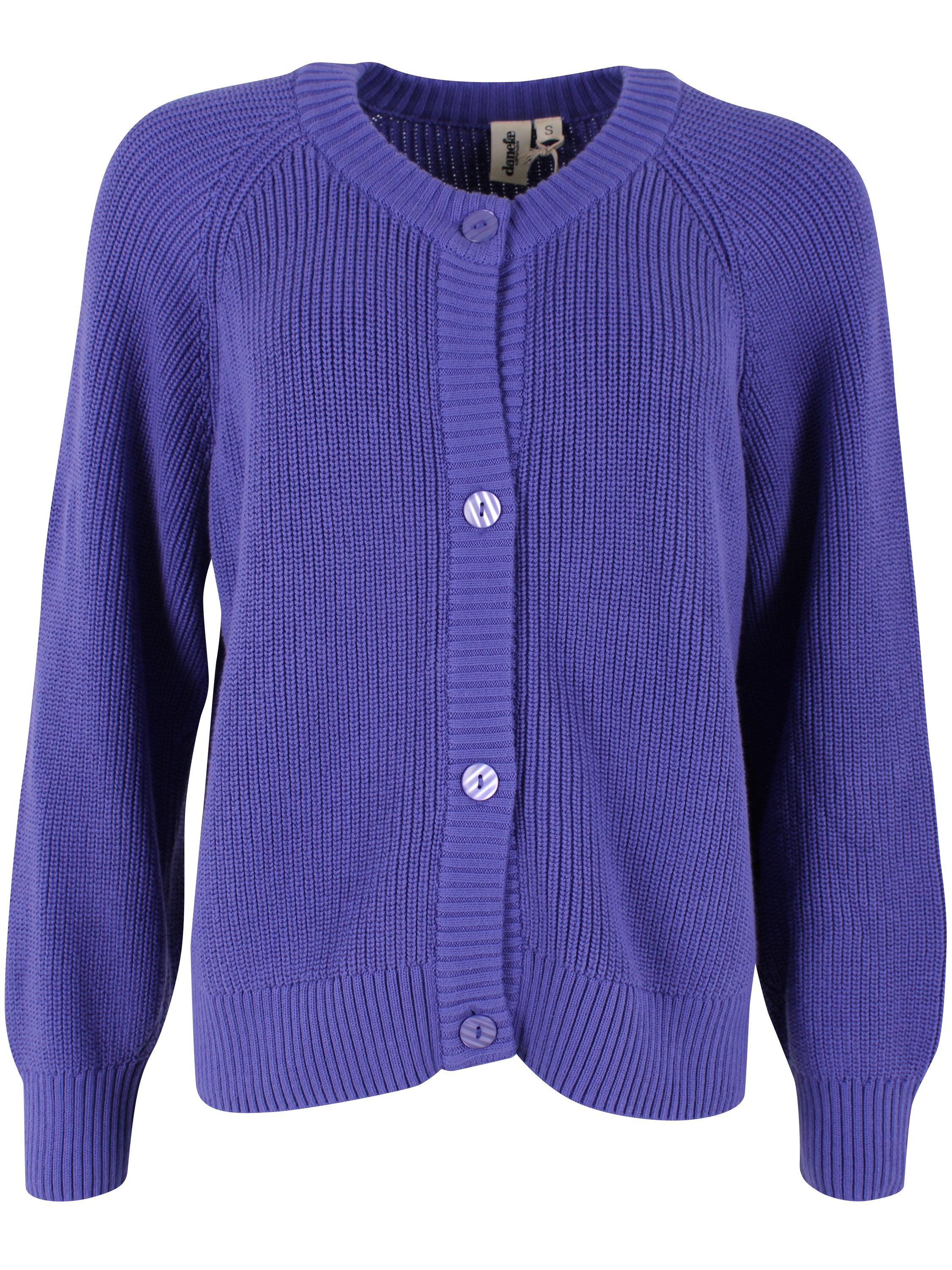 Danechunk Rib Cardigan Cold Purple