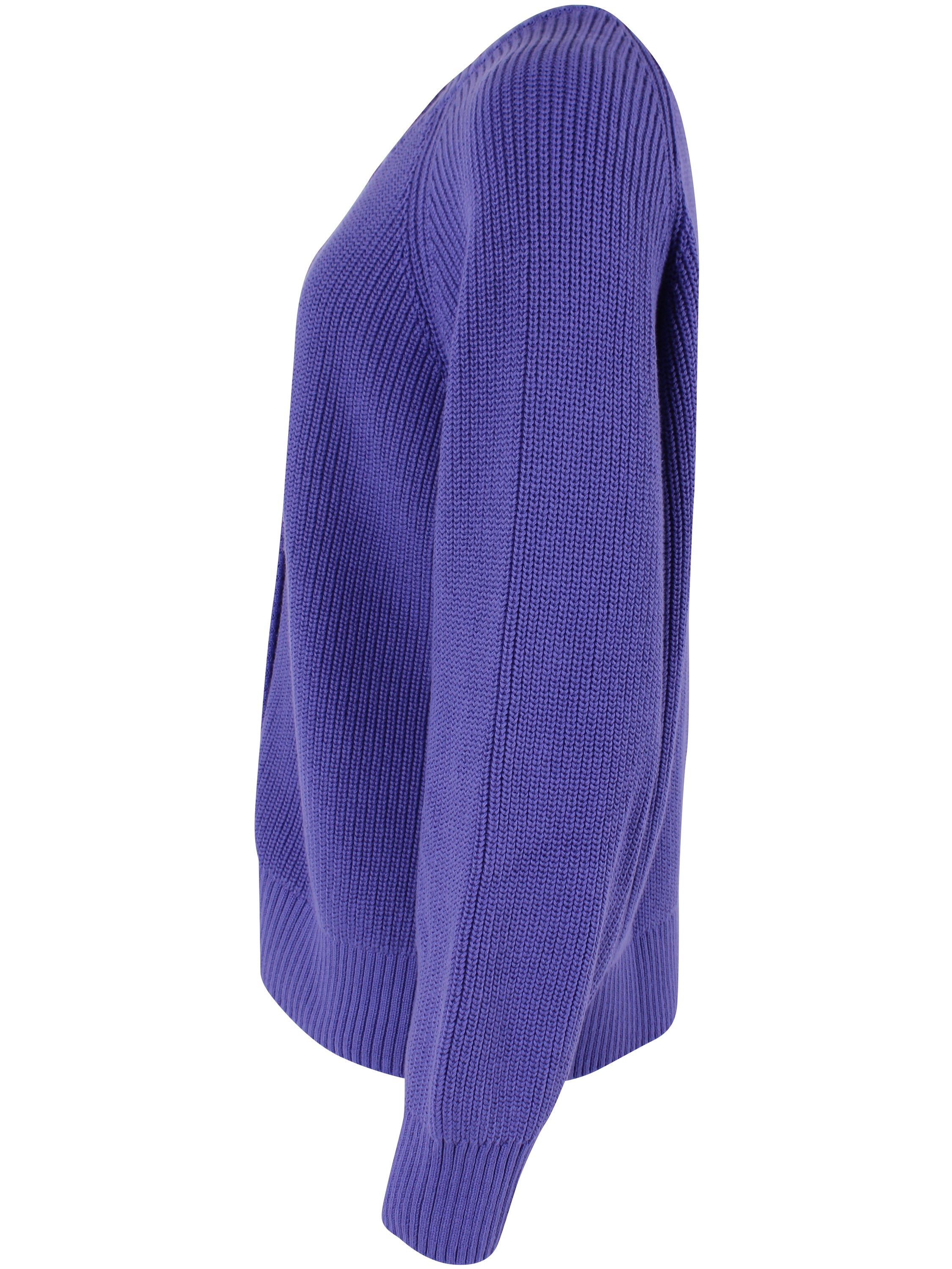 Danechunk Rib Cardigan Cold Purple